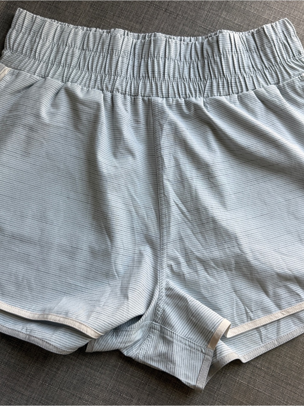Vuori Light Blue Athletic Shorts with Contrast Trim